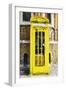 Yellow Phone Booth - In the Style of Oil Painting-Philippe Hugonnard-Framed Premium Giclee Print