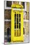 Yellow Phone Booth - In the Style of Oil Painting-Philippe Hugonnard-Mounted Premium Giclee Print
