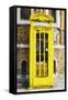 Yellow Phone Booth - In the Style of Oil Painting-Philippe Hugonnard-Framed Stretched Canvas