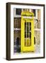 Yellow Phone Booth - In the Style of Oil Painting-Philippe Hugonnard-Framed Giclee Print