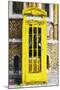 Yellow Phone Booth - In the Style of Oil Painting-Philippe Hugonnard-Mounted Giclee Print