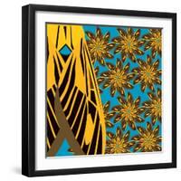 Yellow Pinwheels Made of Moths-Belen Mena-Framed Giclee Print