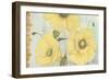 Yellow Poppies On Aqua-Jean Plout-Framed Giclee Print