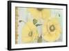 Yellow Poppies On Aqua-Jean Plout-Framed Giclee Print
