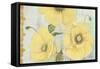 Yellow Poppies On Aqua-Jean Plout-Framed Stretched Canvas