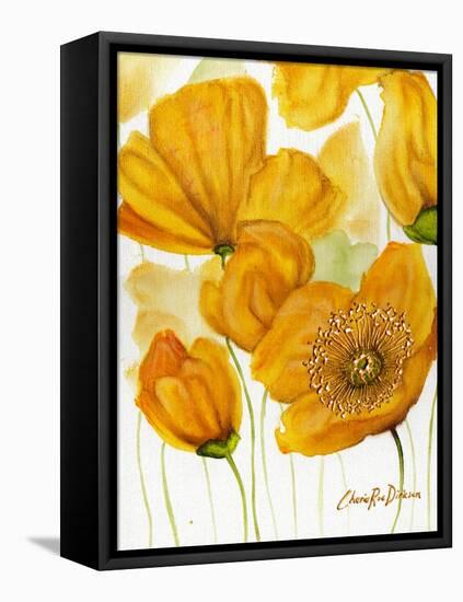 Yellow Poppies-Cherie Roe Dirksen-Framed Stretched Canvas