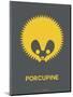 Yellow Porcupine Multilingual Poster-NaxArt-Mounted Art Print