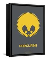 Yellow Porcupine Multilingual Poster-NaxArt-Framed Stretched Canvas