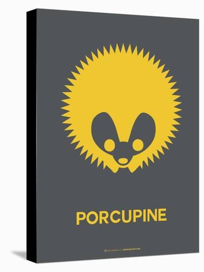 Yellow Porcupine Multilingual Poster-NaxArt-Stretched Canvas