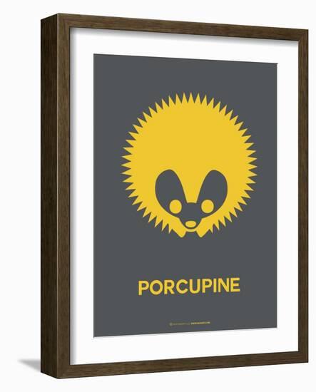 Yellow Porcupine Multilingual Poster-NaxArt-Framed Art Print