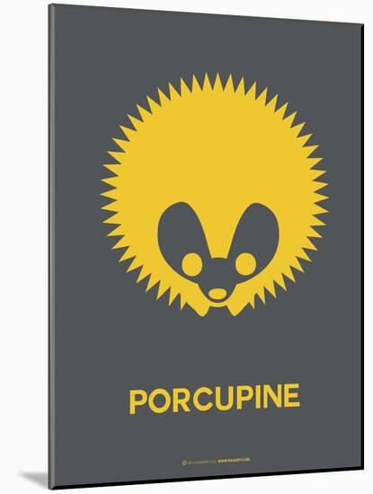 Yellow Porcupine Multilingual Poster-NaxArt-Mounted Art Print