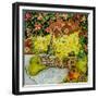 Yellow Primroses in a Basket, with Fruit and Textiles, 2010-Joan Thewsey-Framed Giclee Print