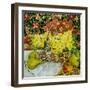 Yellow Primroses in a Basket, with Fruit and Textiles, 2010-Joan Thewsey-Framed Giclee Print