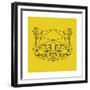 Yellow Raccoon Polygon-Lisa Kroll-Framed Premium Giclee Print