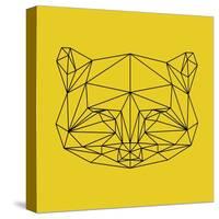 Yellow Raccoon Polygon-Lisa Kroll-Stretched Canvas