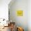 Yellow Raccoon Polygon-Lisa Kroll-Stretched Canvas displayed on a wall