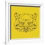 Yellow Raccoon Polygon-Lisa Kroll-Framed Art Print