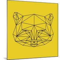 Yellow Raccoon Polygon-Lisa Kroll-Mounted Art Print