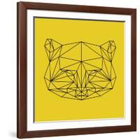 Yellow Raccoon Polygon-Lisa Kroll-Framed Art Print