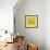 Yellow Raccoon Polygon-Lisa Kroll-Framed Art Print displayed on a wall