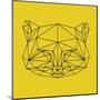 Yellow Raccoon Polygon-Lisa Kroll-Mounted Art Print