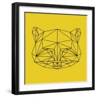 Yellow Raccoon Polygon-Lisa Kroll-Framed Art Print