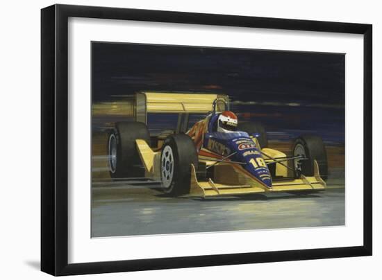 Yellow Race Car-William Vanderdasson-Framed Giclee Print