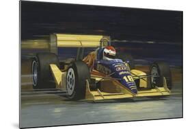 Yellow Race Car-William Vanderdasson-Mounted Giclee Print