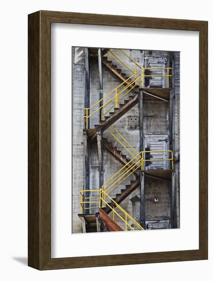 Yellow Railings-David Lorenz Winston-Framed Art Print