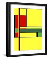 Yellow Rectangles-Diana Ong-Framed Giclee Print