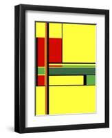 Yellow Rectangles-Diana Ong-Framed Giclee Print