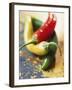 Yellow, Red and Green Chili Peppers-Joerg Lehmann-Framed Photographic Print