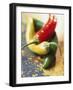 Yellow, Red and Green Chili Peppers-Joerg Lehmann-Framed Photographic Print