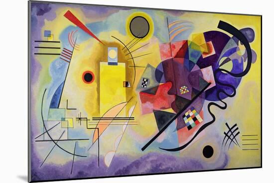 Yellow, Red, Blue, 1925 (Oil on Canvas)-Wassily Kandinsky-Mounted Giclee Print