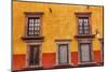 Yellow Red Wall Brown Windows Metal Gates, San Miguel de Allende, Mexico-William Perry-Mounted Photographic Print