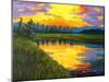 Yellow Reflections on Voorhis Pond-Patty Baker-Mounted Art Print