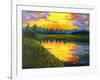 Yellow Reflections on Voorhis Pond-Patty Baker-Framed Art Print