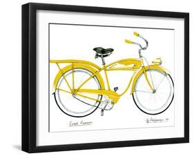 Yellow Roadrunner-Jennifer Goldberger-Framed Art Print