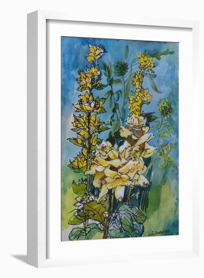 Yellow Rose and Loosestrife, 1983-Brenda Brin Booker-Framed Giclee Print