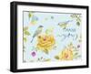 Yellow Rose Thank You-Yachal Design-Framed Giclee Print