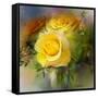 Yellow Rose-Skarlett-Framed Stretched Canvas