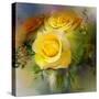 Yellow Rose-Skarlett-Stretched Canvas