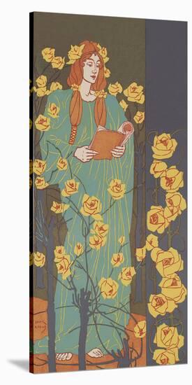 Yellow Roses-Louis Rhead-Stretched Canvas