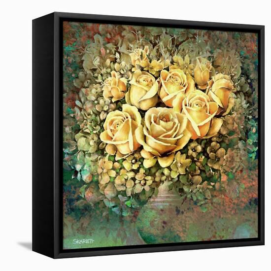 Yellow Roses-Skarlett-Framed Stretched Canvas