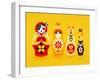 Yellow Russian Dolls-Cat Coquillette-Framed Premium Giclee Print