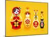 Yellow Russian Dolls-Cat Coquillette-Mounted Premium Giclee Print