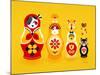 Yellow Russian Dolls-Cat Coquillette-Mounted Giclee Print