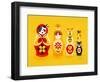 Yellow Russian Dolls-Cat Coquillette-Framed Giclee Print