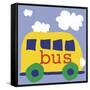 Yellow School Bus-Erin Clark-Framed Stretched Canvas