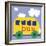 Yellow School Bus-Erin Clark-Framed Giclee Print